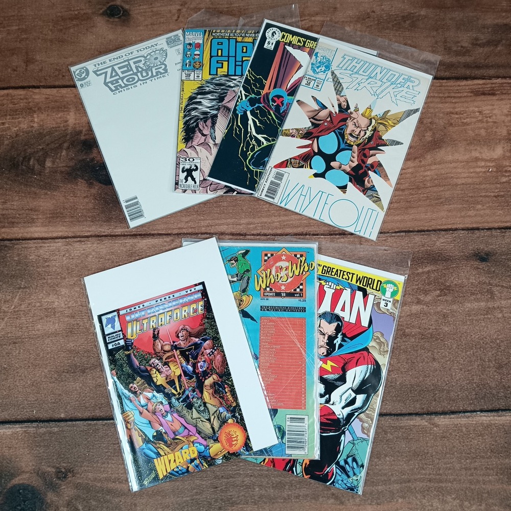 Marvel DC Malibu Dark Horse Comic Book Lot OS Multicolor Excellent 90s Vintage